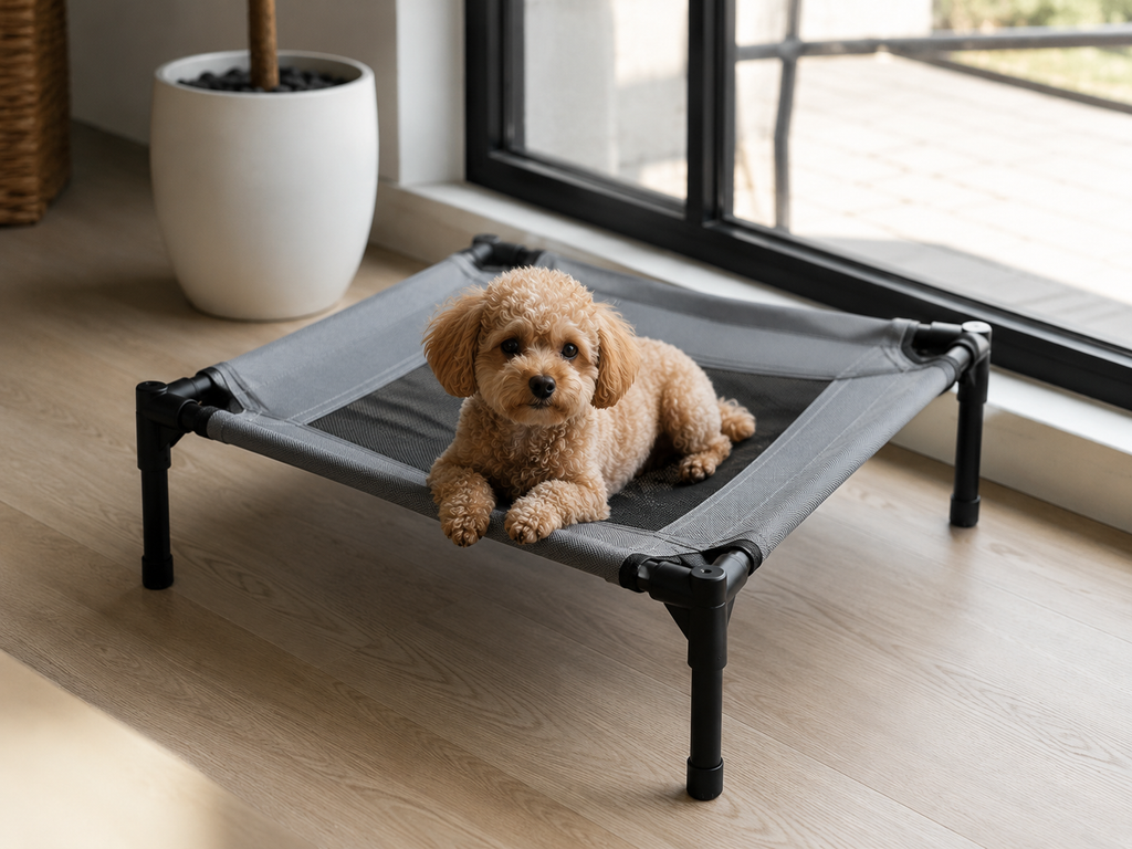Cama Elevada para Perro y Gato | Catre Fresco, Lavable y Transpirable