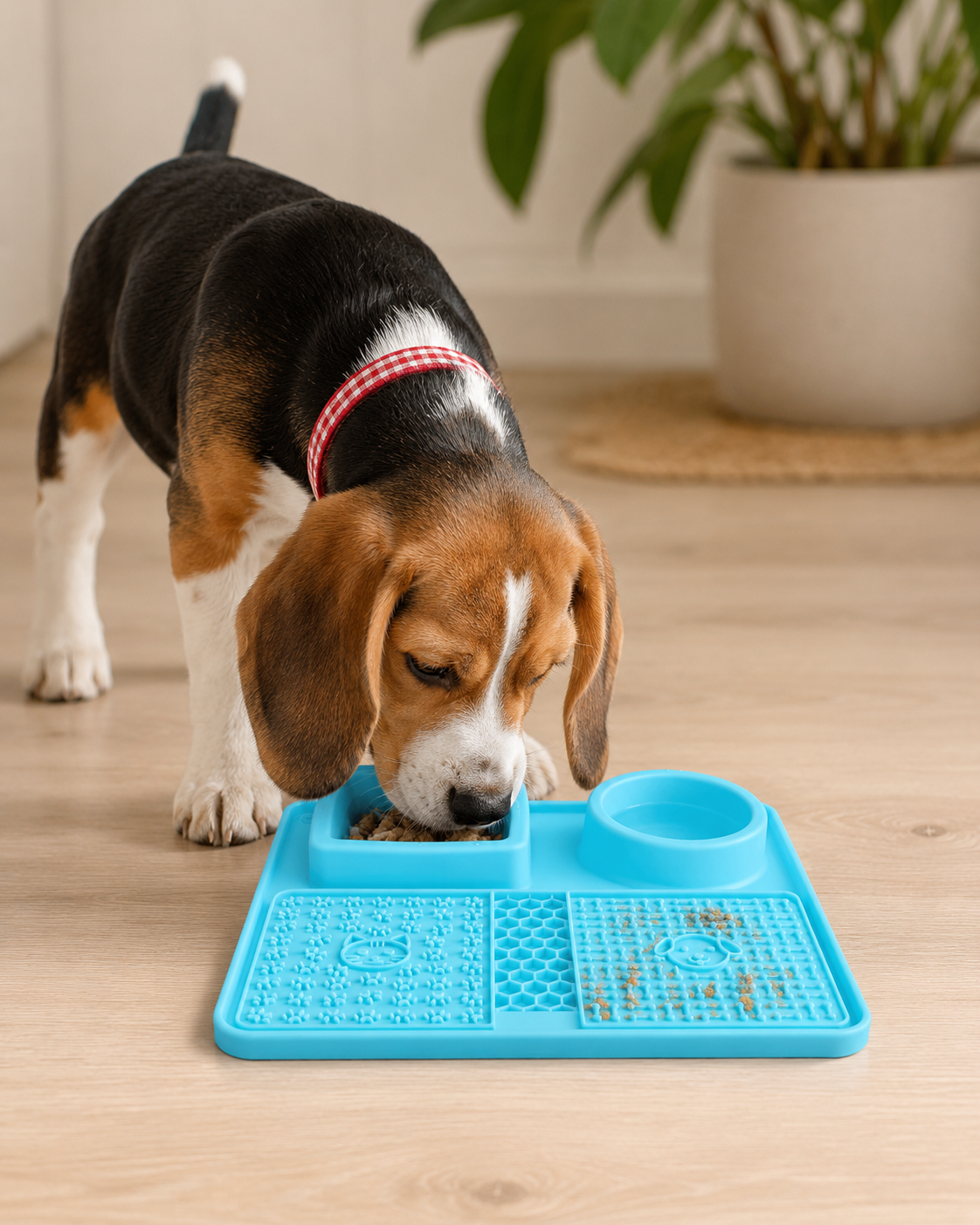 Tazón multifuncional de silicona para alimentación lenta y tapete para lamer para mascotas