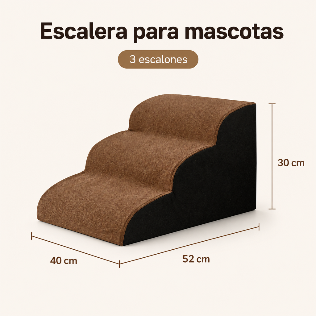 Escaleras para cama de mascota desmontables y lavables