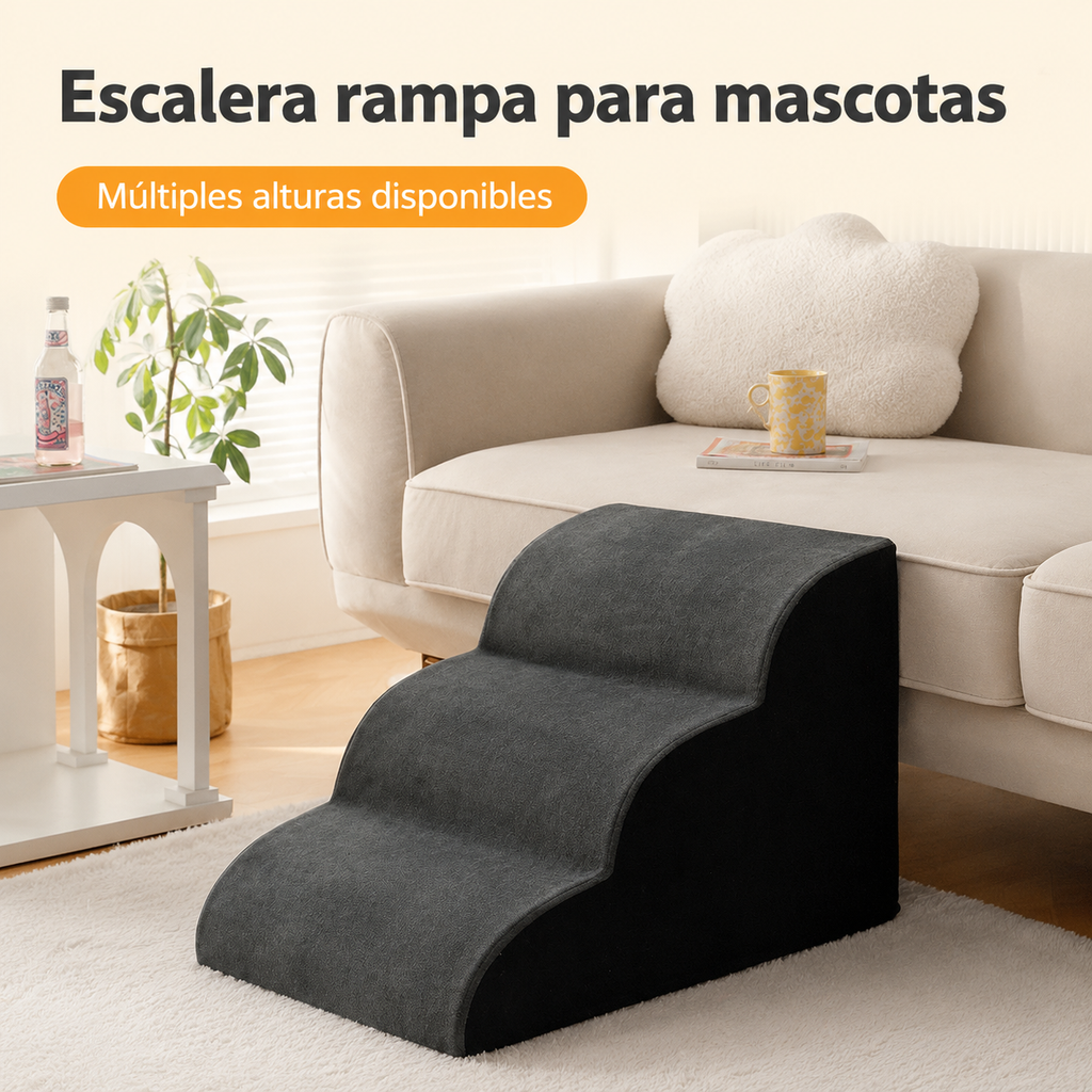Escaleras para cama de mascota desmontables y lavables