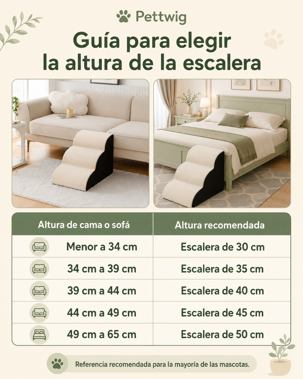Escaleras para cama de mascota desmontables y lavables