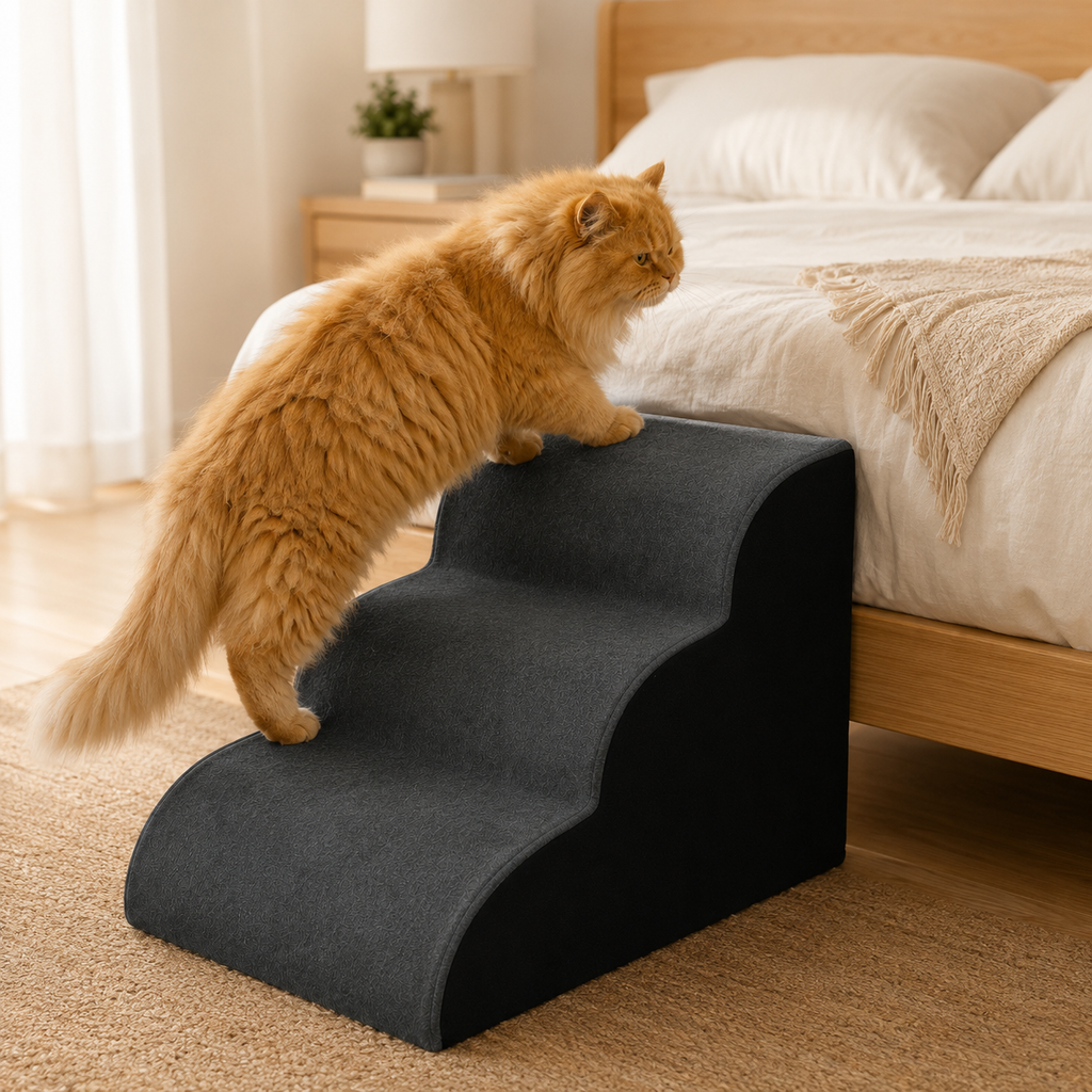 Escaleras para cama de mascota desmontables y lavables