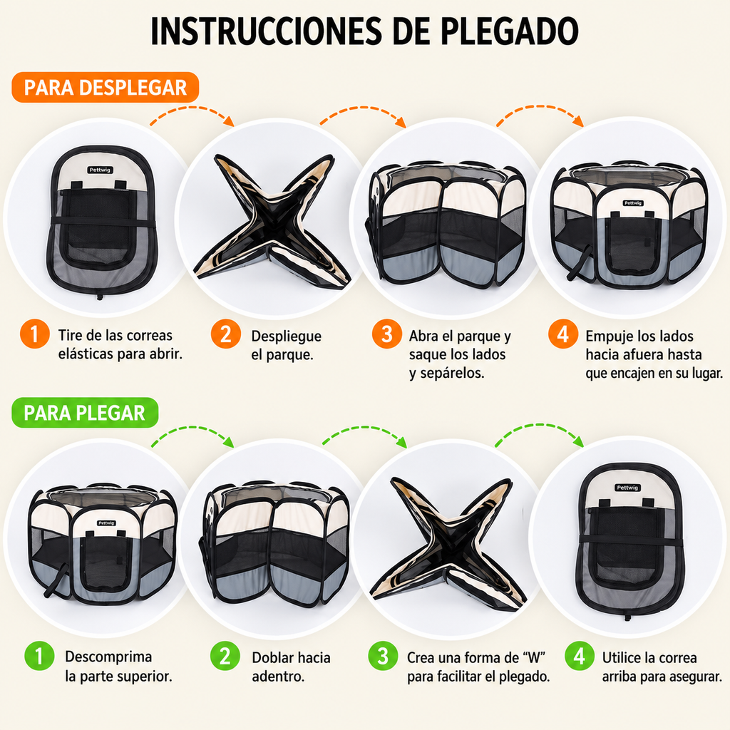 Jaula plegable corral de mascotas